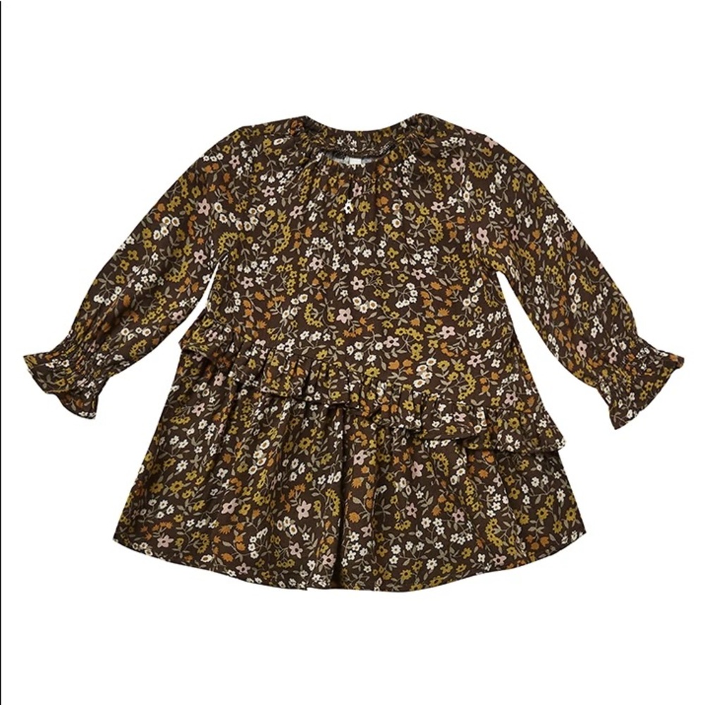 Rylee + Cru Hazel Dark Floral dress in Size 2/3